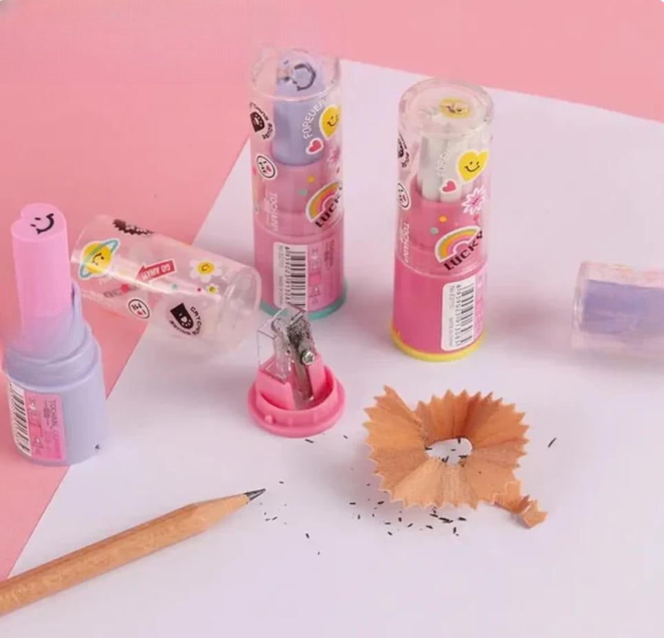 2 In 1 Cartoon Design Eraser And Sharpener, Kids School Stationary Supplies, Animal pencil Eraser 2 In 1 Cartoon Design Eraser And Sharpener, Kids School Stationary Supplies, Animal pencil Eraser